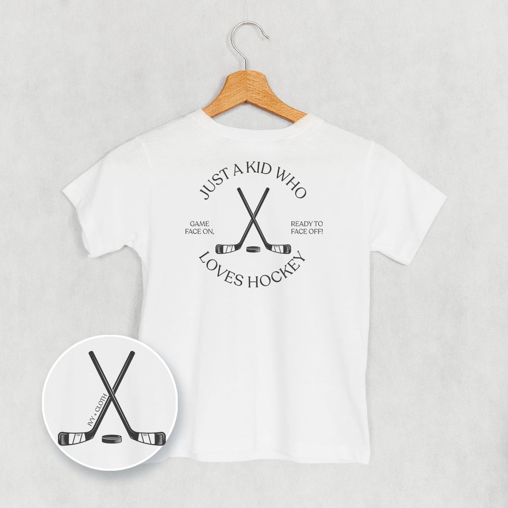 Just A Kid Who Loves Hockey (Kids Back Print)