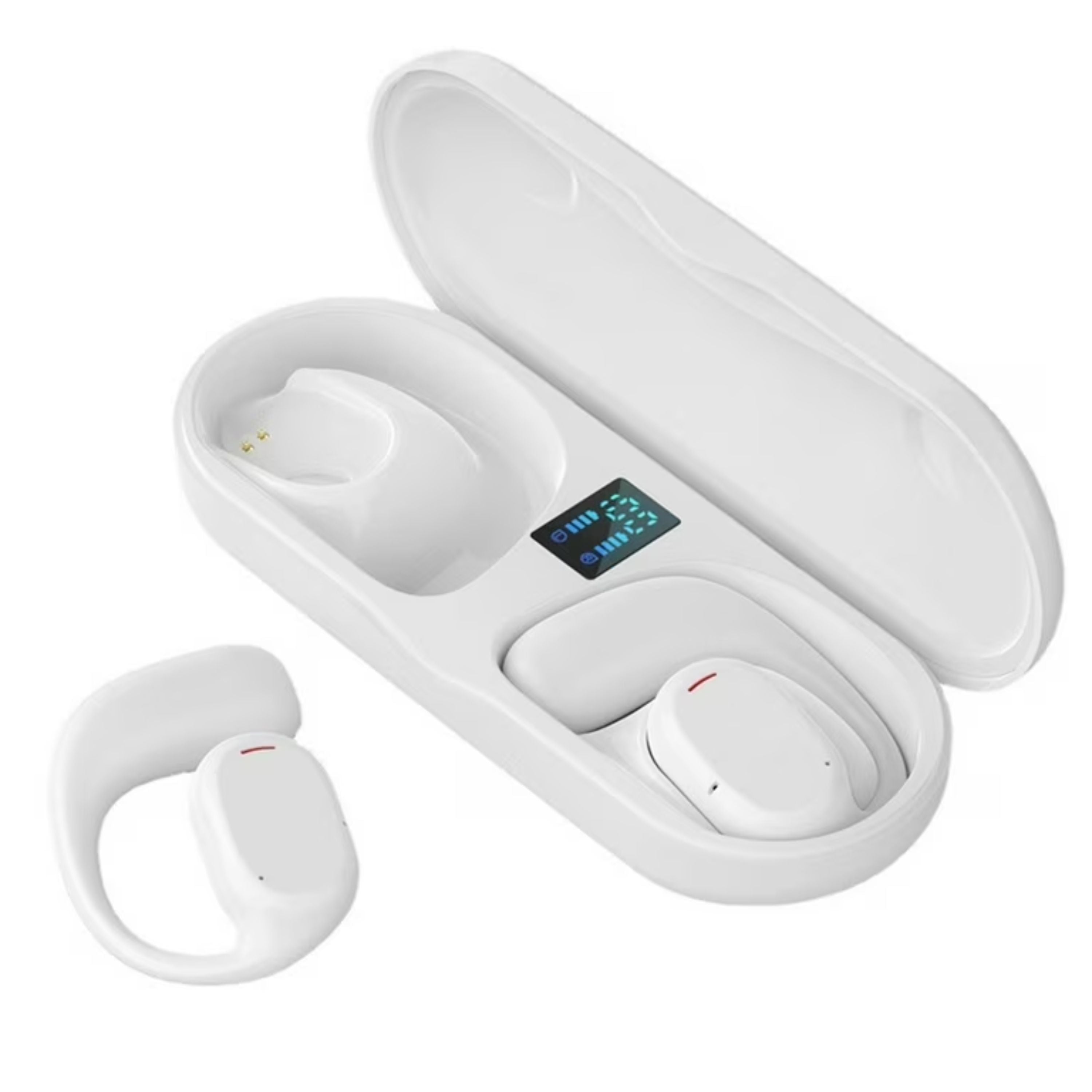 Open-Ear Bone Conduction Wireless Headphones – Earbuds with Ear Hook and Non-Noise Cancelling Design