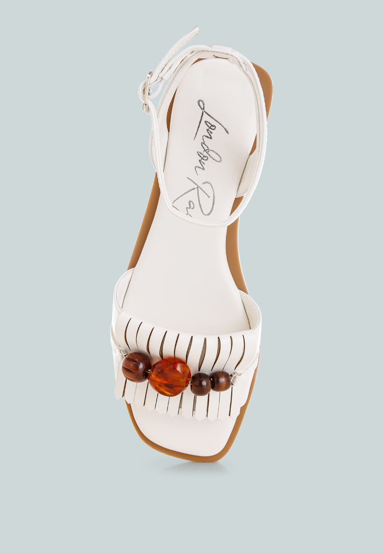 Morgine Beaded Flat Sandals