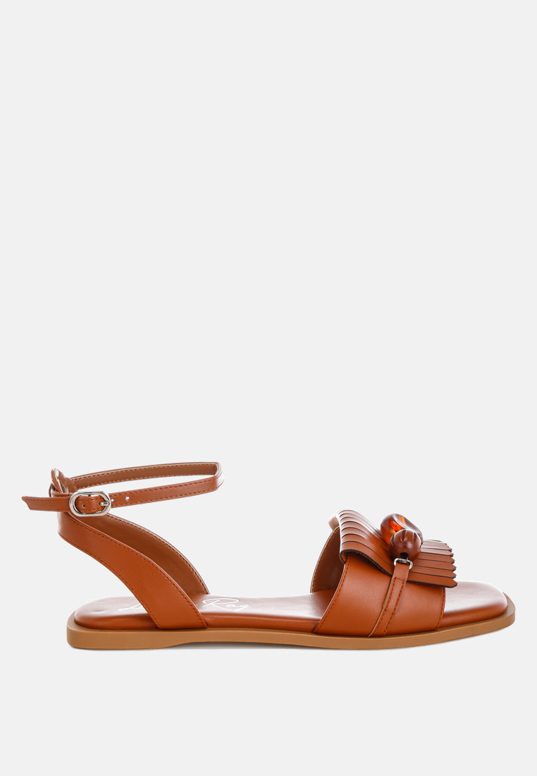 Morgine Beaded Flat Sandals