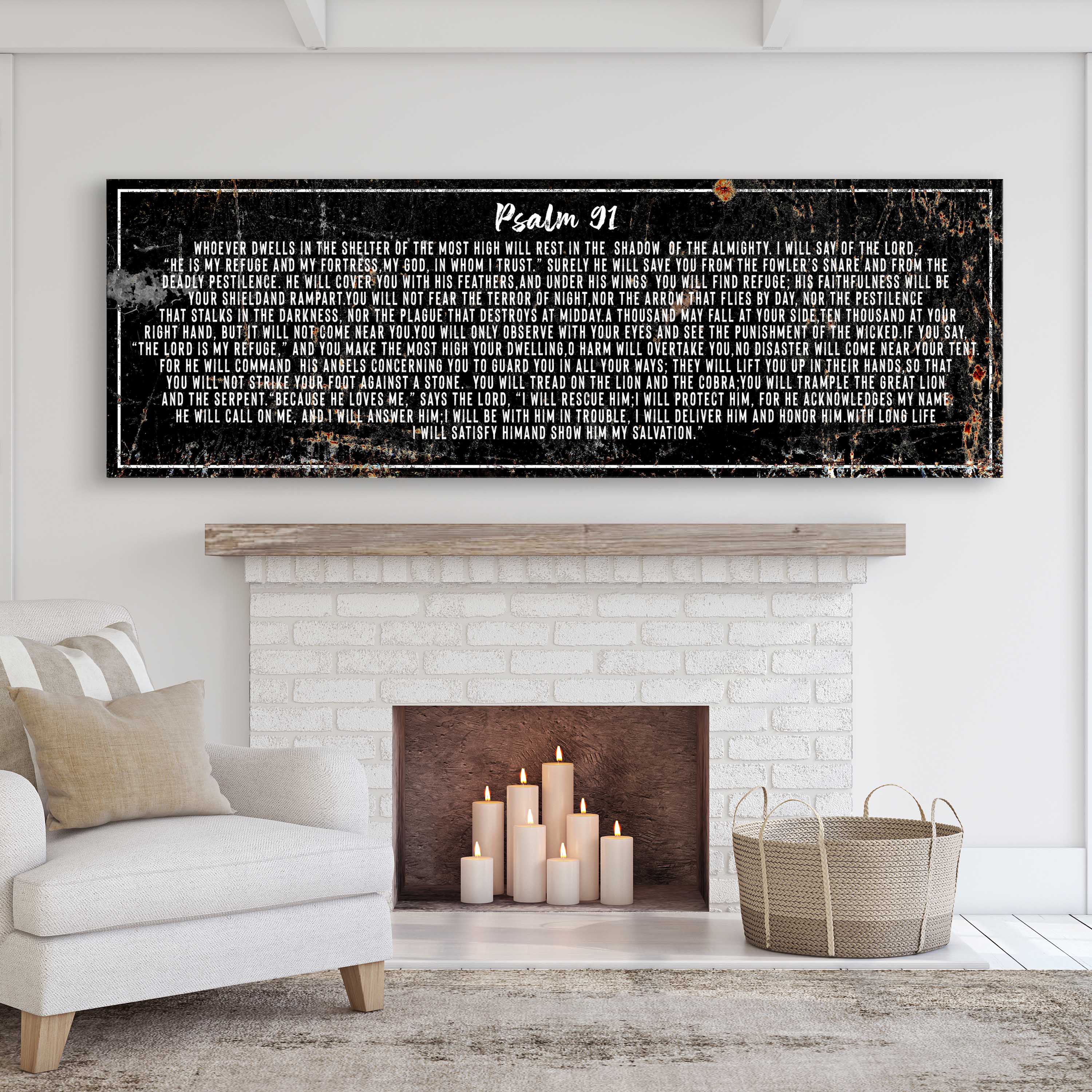 Psalm 91 - He Is My Refuge Sign