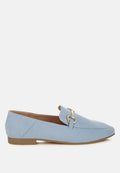 Noltas Horsebit Embellished Flat Loafers