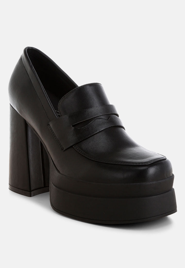 Oryana Chunky Platform Heel Loafers