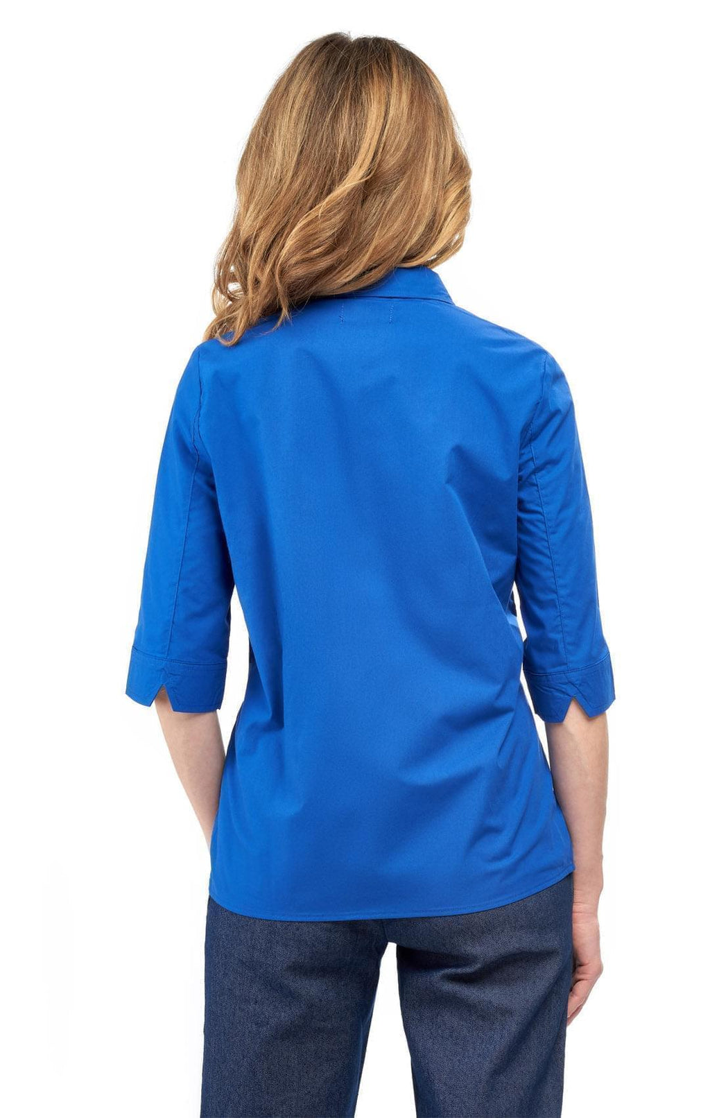 Women's 3/4 Sleeve Button-Down Camp Shirt — Collared Regular Fit