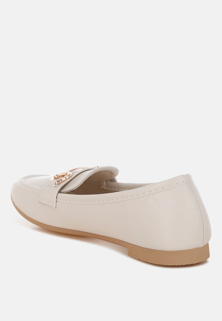 Pingle Horsebit Faux Leather Loafers
