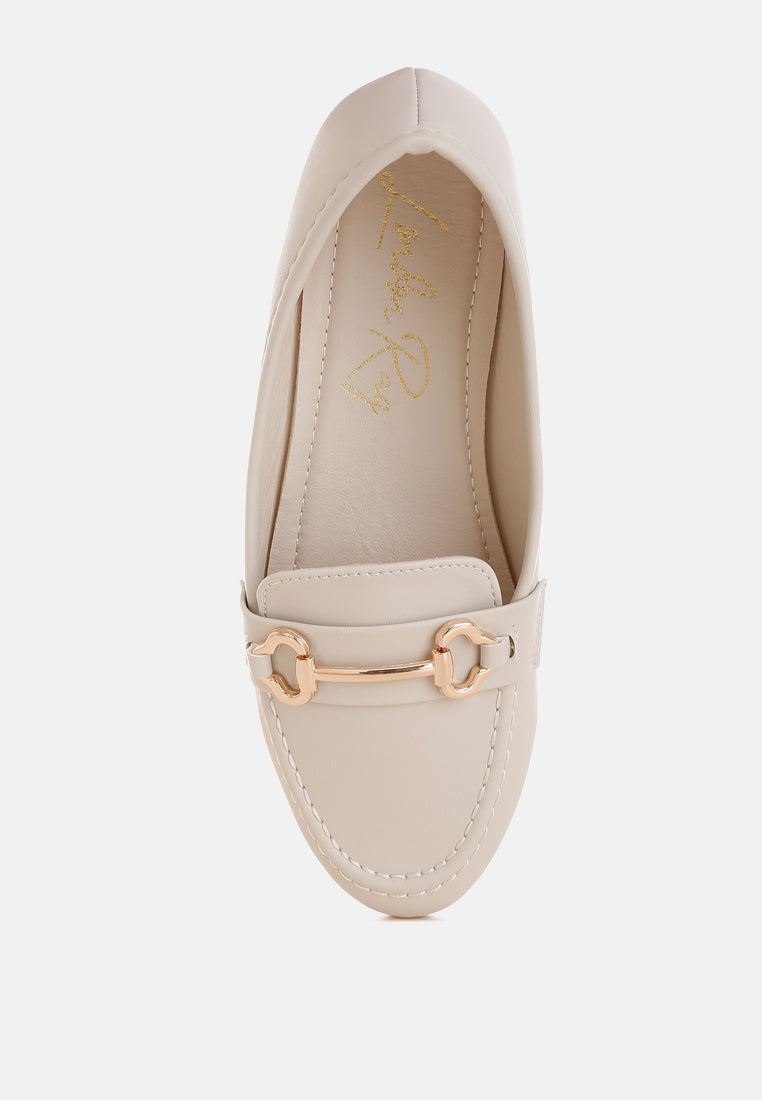 Pingle Horsebit Faux Leather Loafers