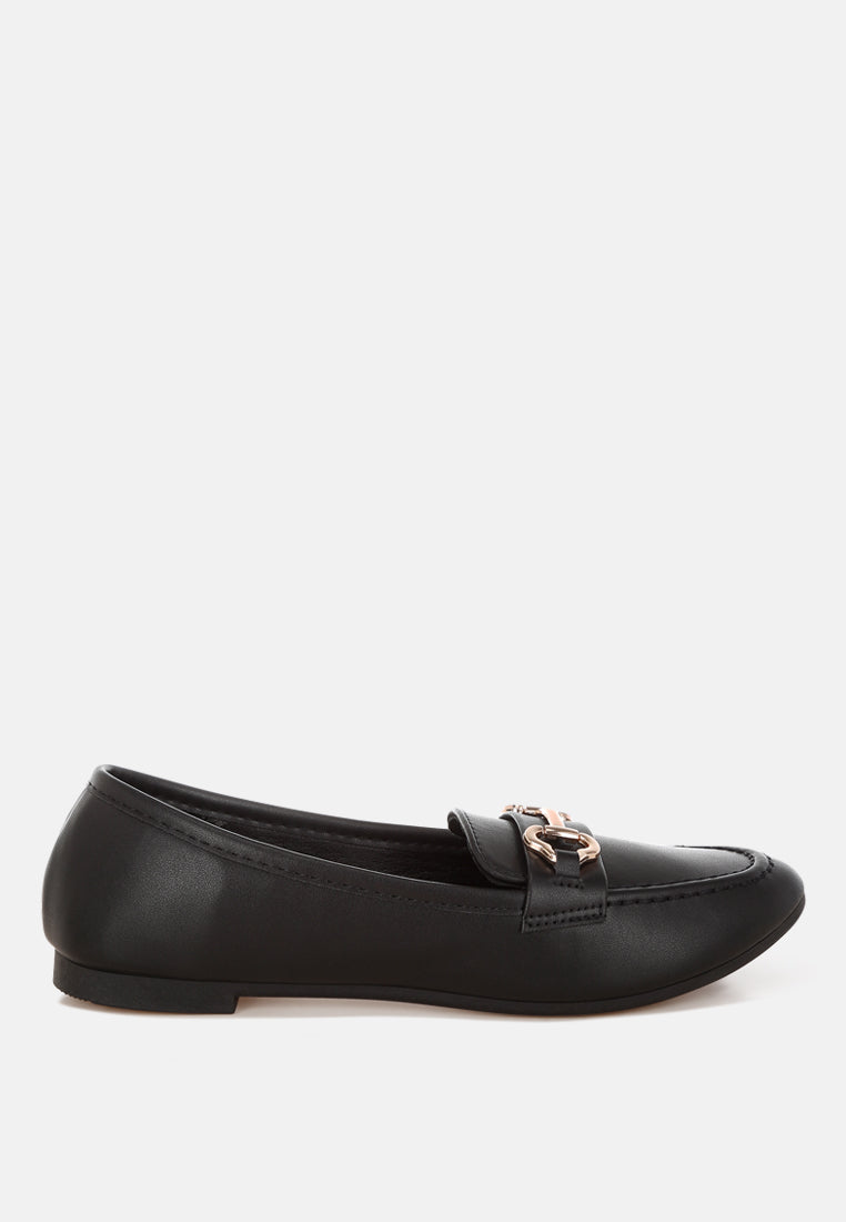 Pingle Horsebit Faux Leather Loafers