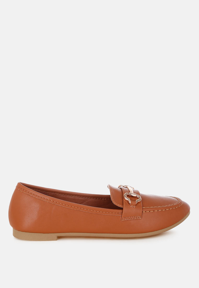 Pingle Horsebit Faux Leather Loafers
