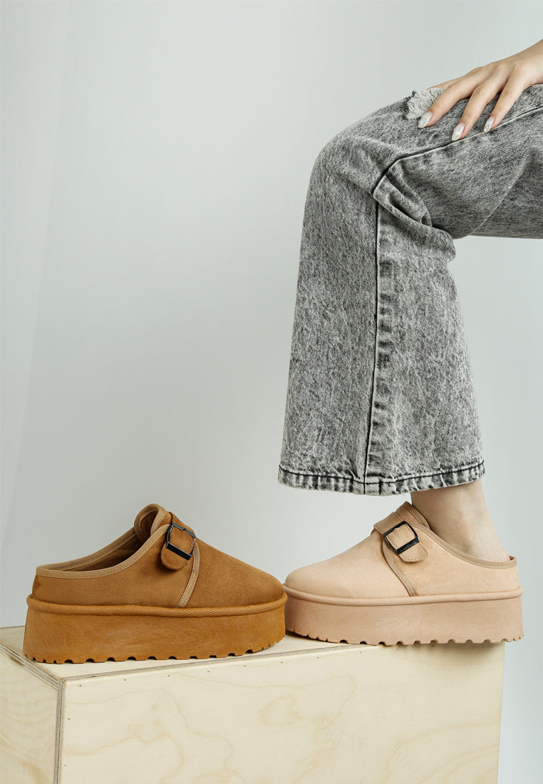 Ryeson Buckle Strap Platform Classic Slip-On