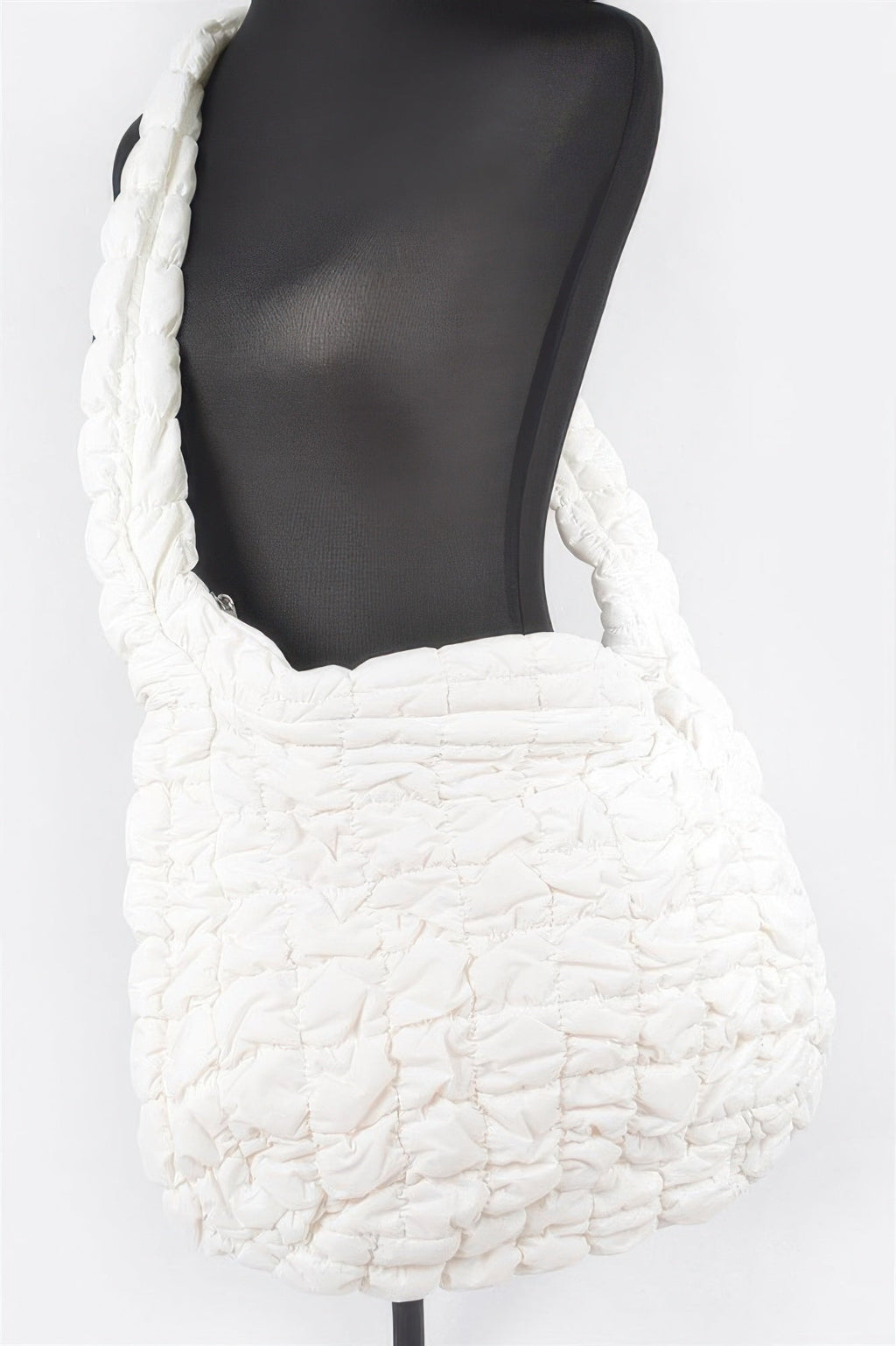 Quilted Nylon Oversize Crossbody Bag