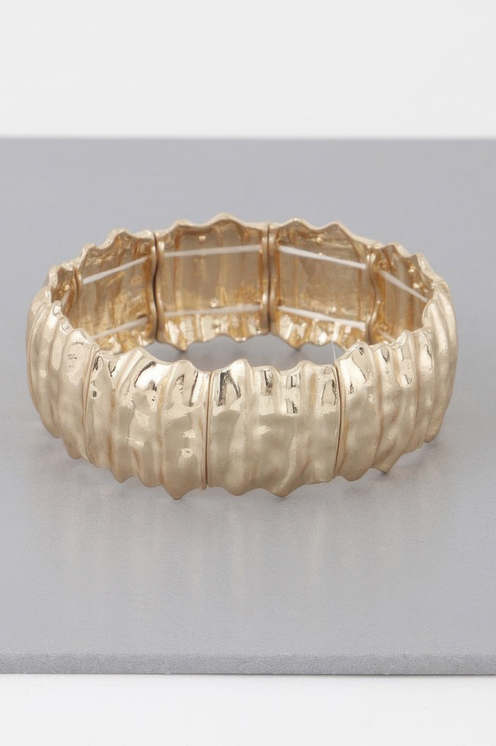 Multi Hammered Metal Bracelet