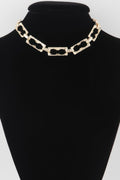 Hammered Link Chain Necklace