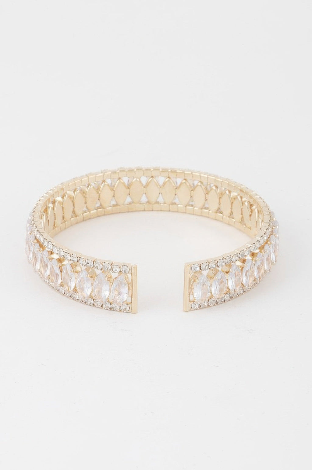 Classic Crystal Bar Cuff Bracelet
