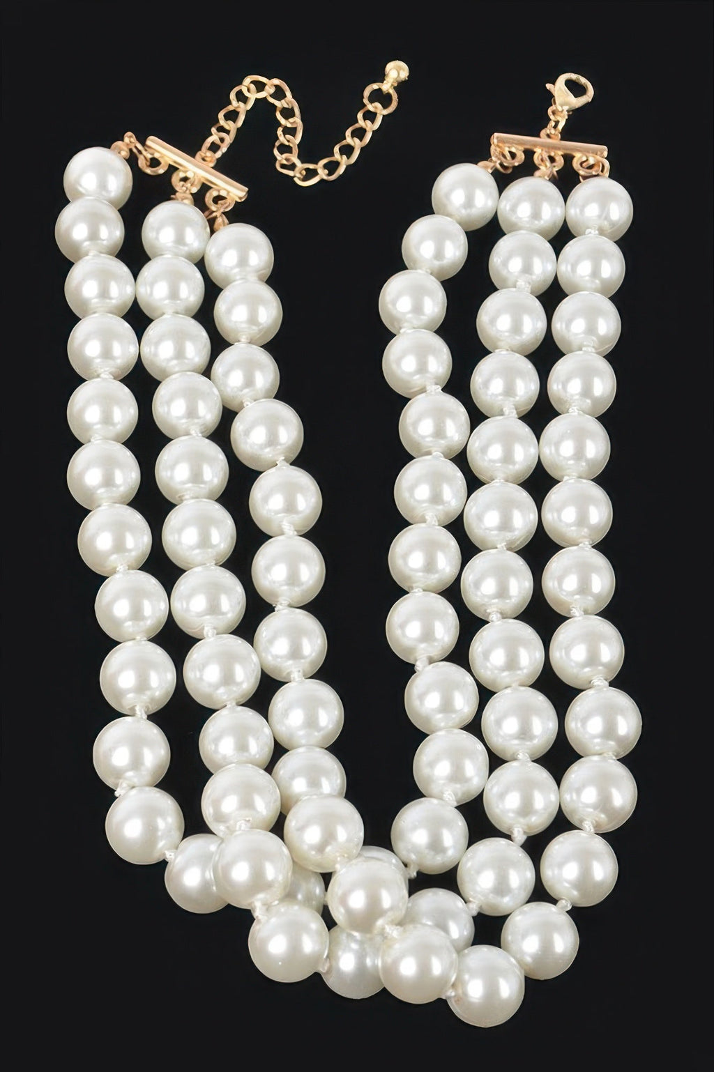 Faux Pearl Necklace W/earring