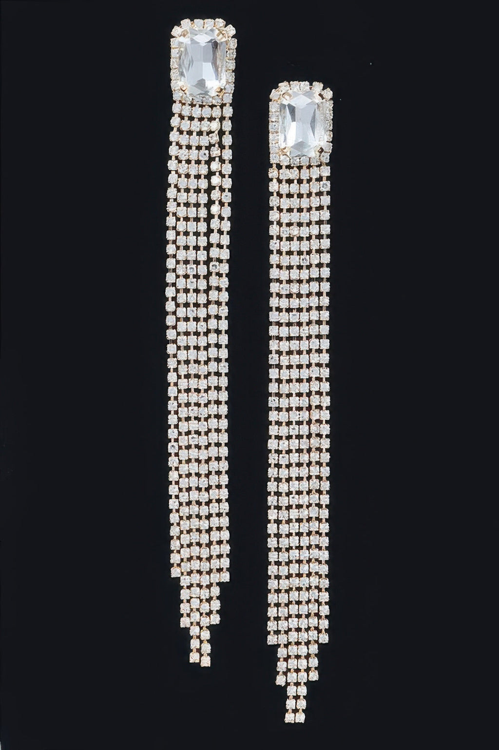 Rhinestone Fringe Earring