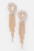 Cubic And Stone Fringe Earring