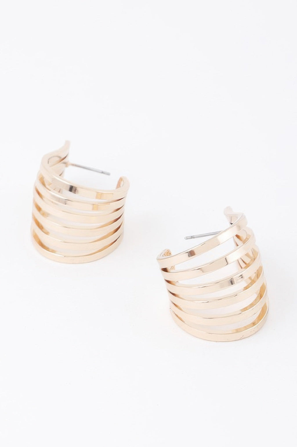 Open Cage Hoop Earrings