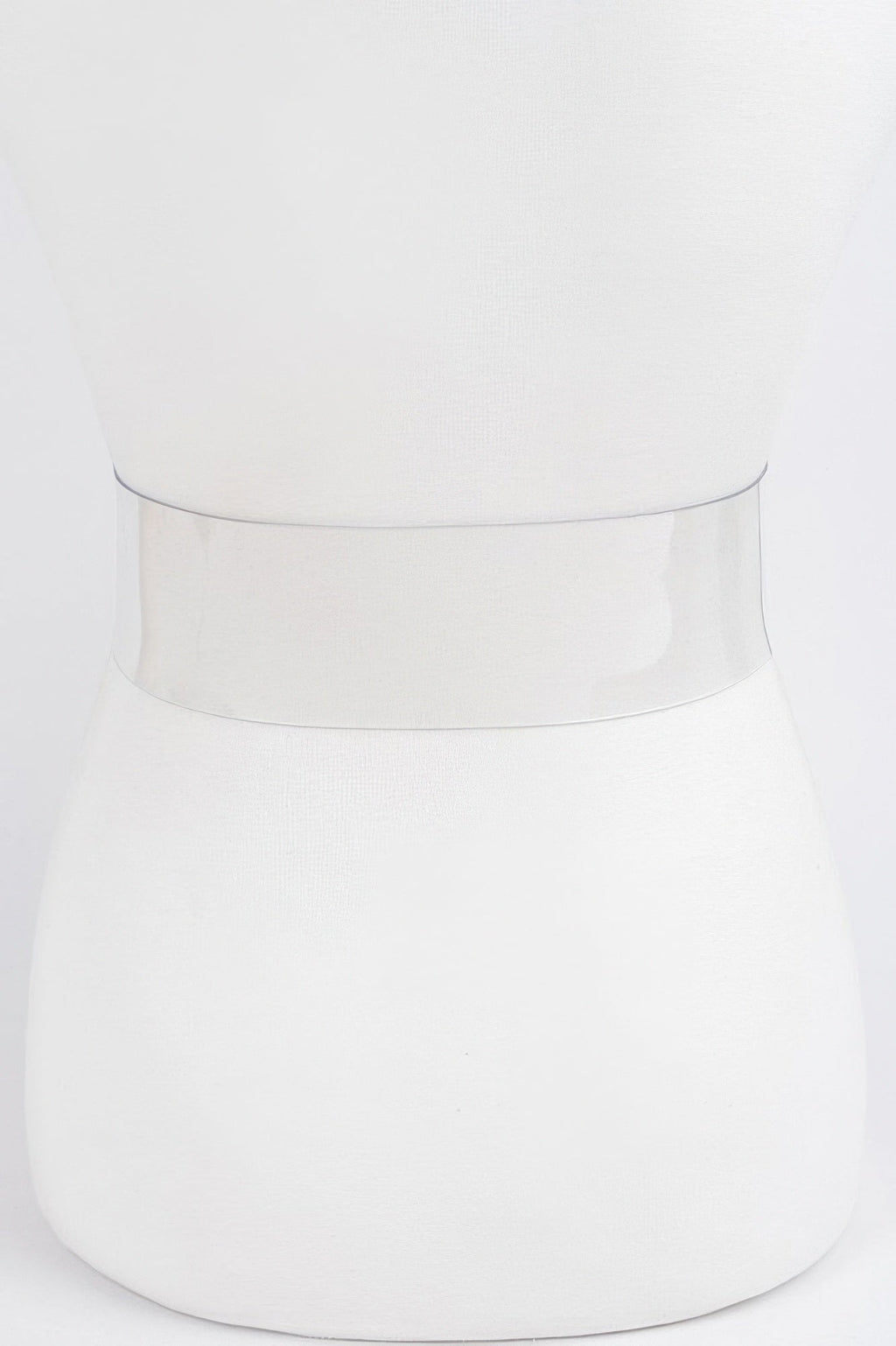 Transparent Plus Size Belt With Gold and Rhinestone Buckle