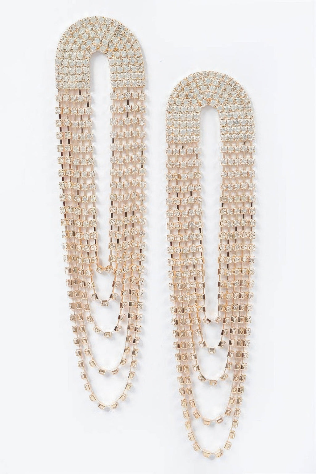 Layered Elegant Rhinestone Earrings