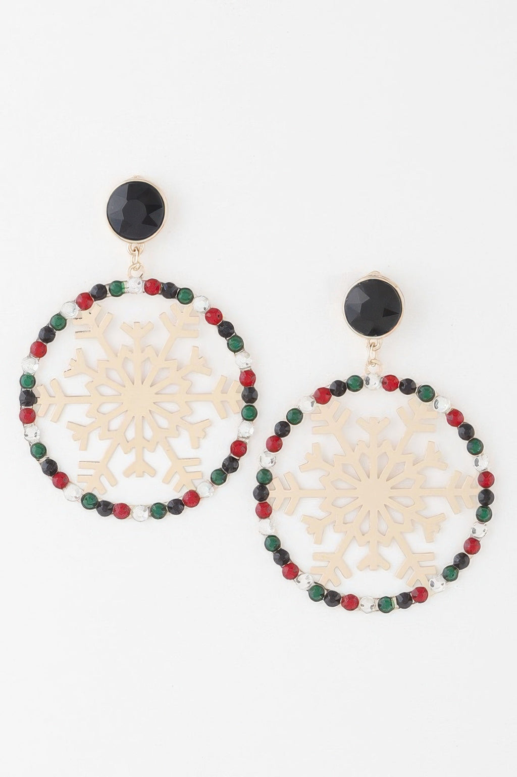 Jeweled Snowflake Earrings