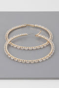 Teardrop Jeweled Hoop Earrings