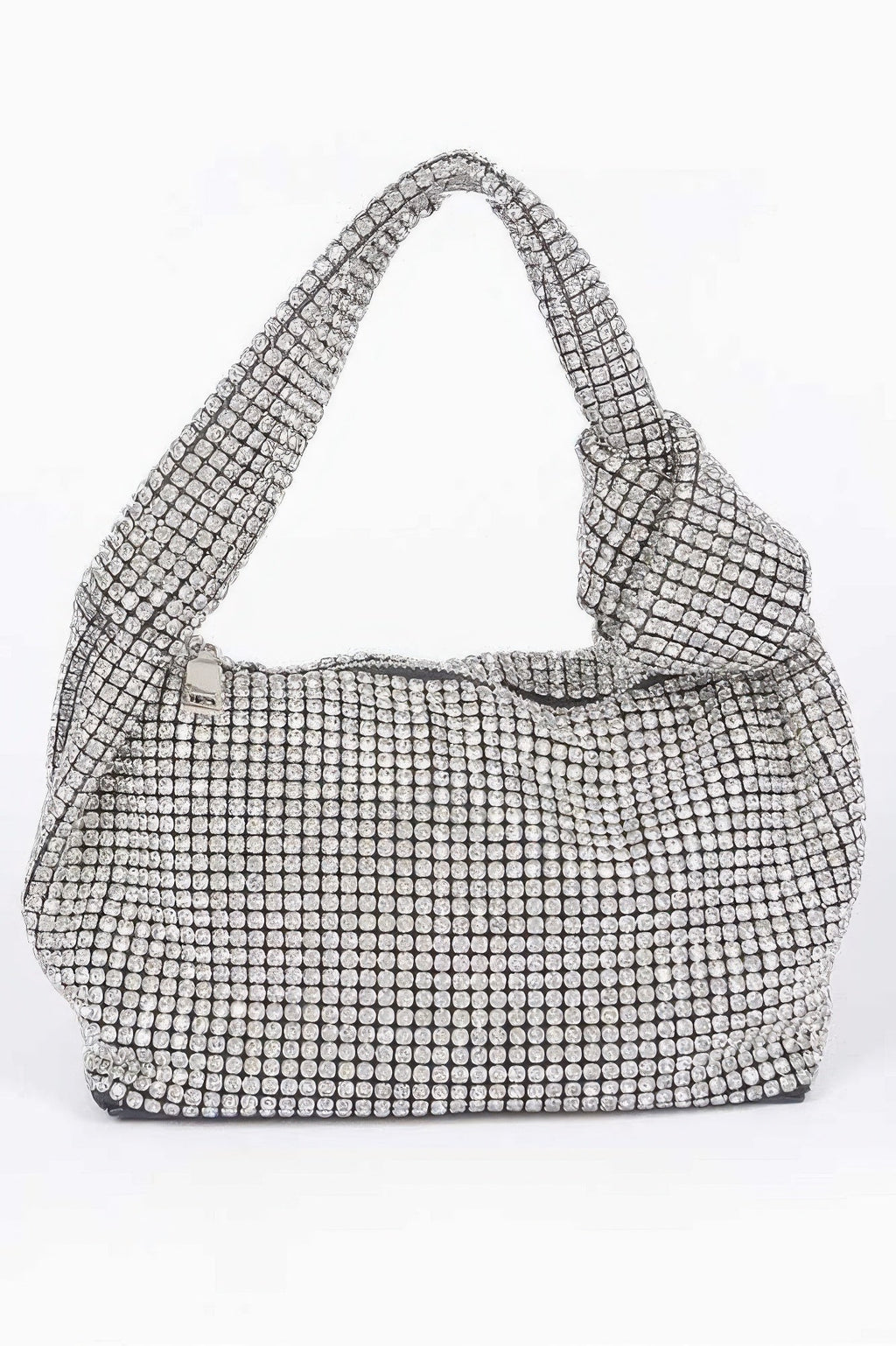 Rhinestone Shoulder Zip Bag