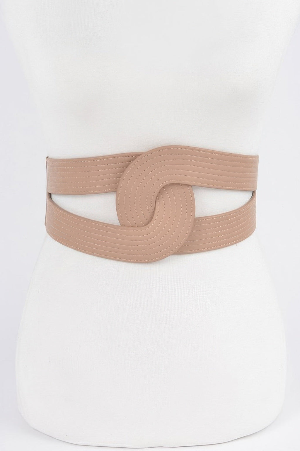 Faux Leather Elastic Belt