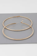 Wide Double Twisted 3.8" Hoop Earrings