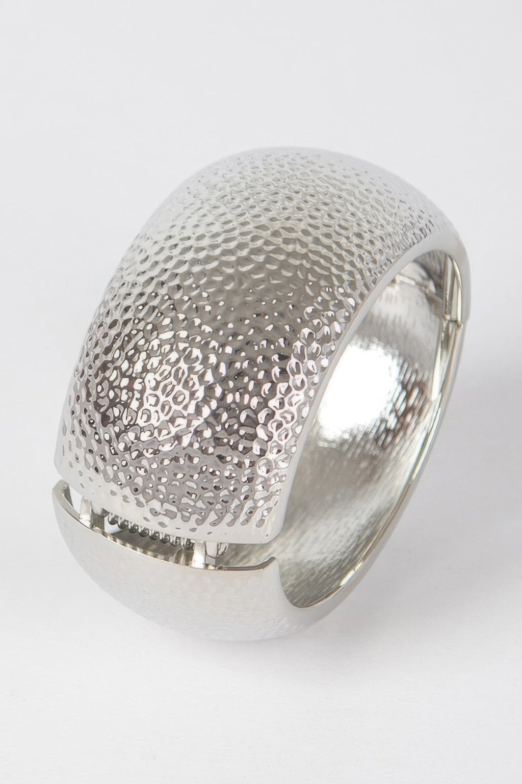 Textured Metal Bangle Bracelet