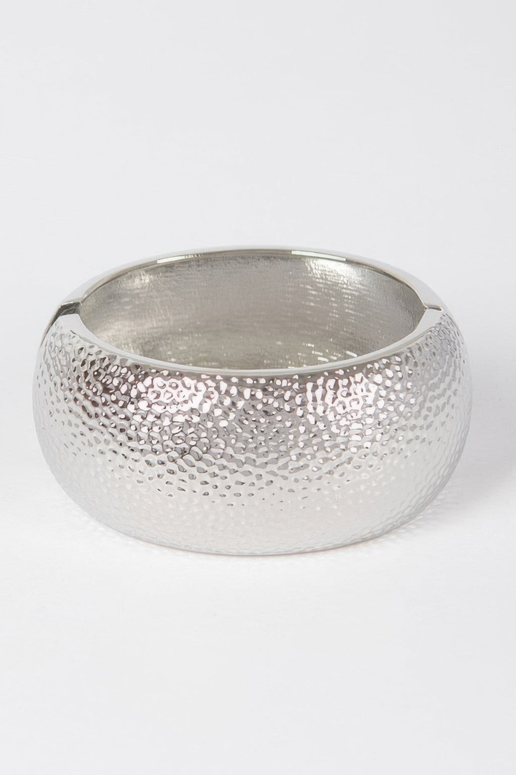 Textured Metal Bangle Bracelet