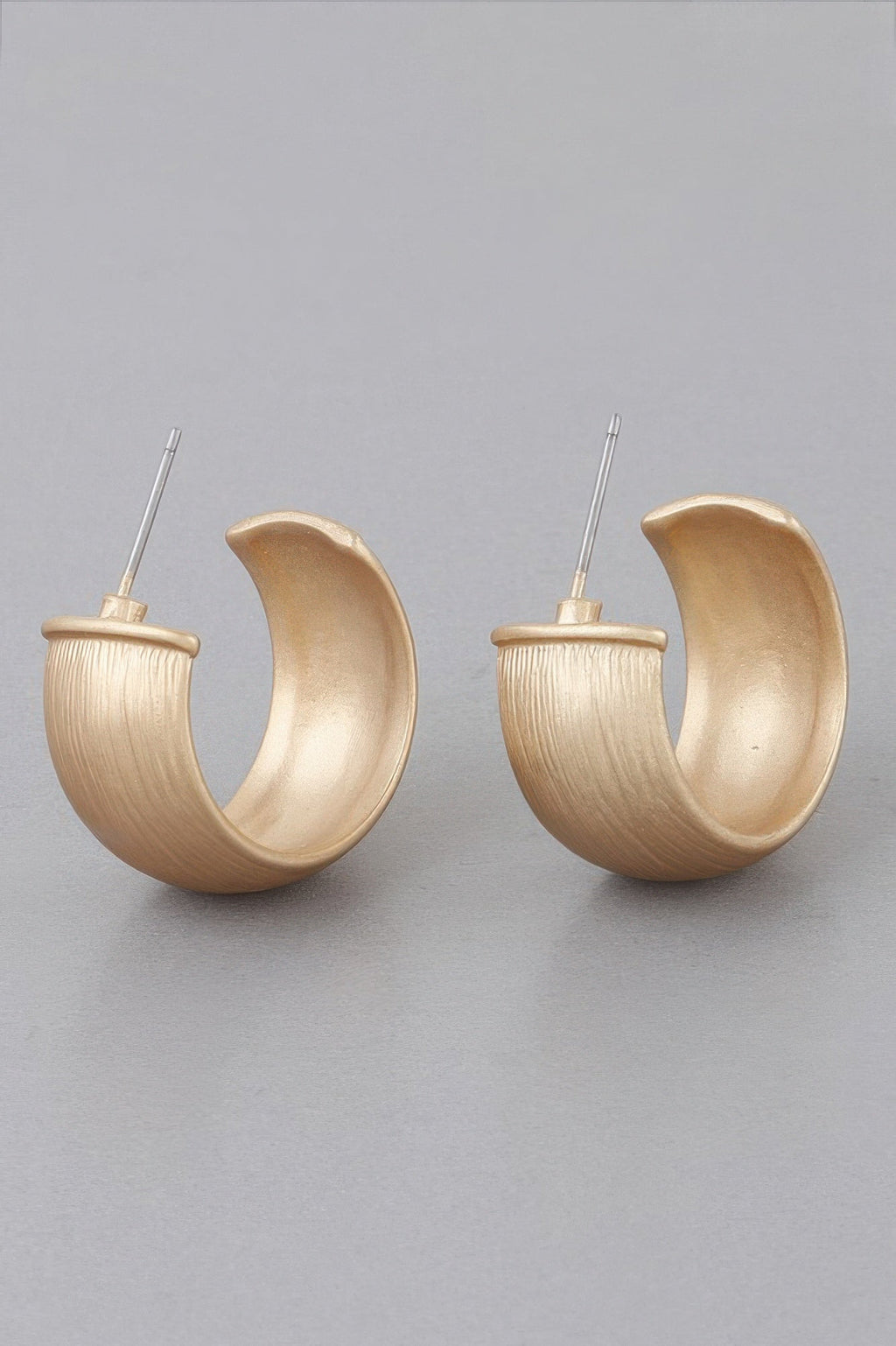 Scraped Bulky Hoop Earrings
