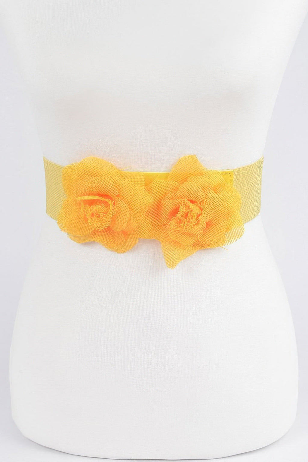 Flower Buckle Elastic Belt