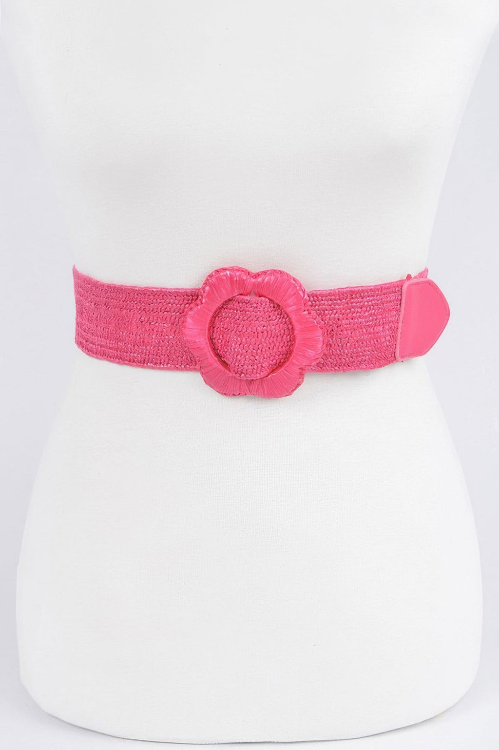 Faux Straw Elastic Belt
