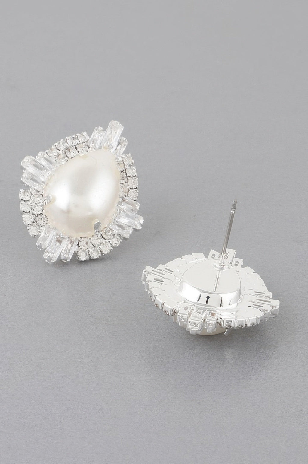 Jeweled Teardrop Crystal Stud Earrings