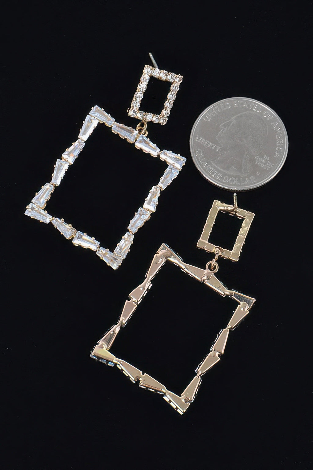 Multi Rhinestone Dangle Earring