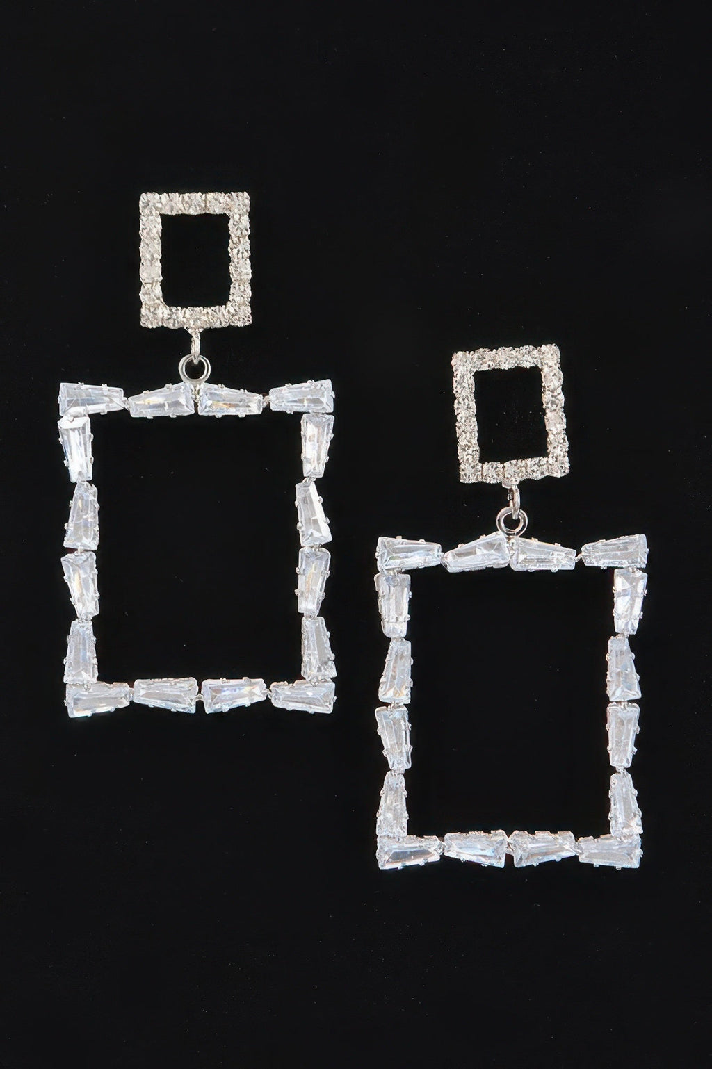Multi Rhinestone Dangle Earring