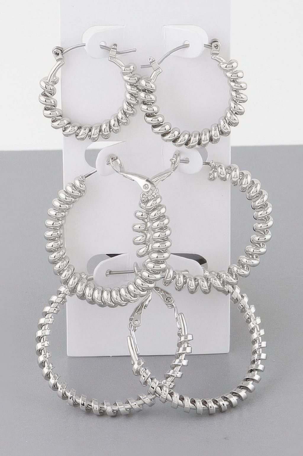 Multi Wrapped Hoop Earrings Set