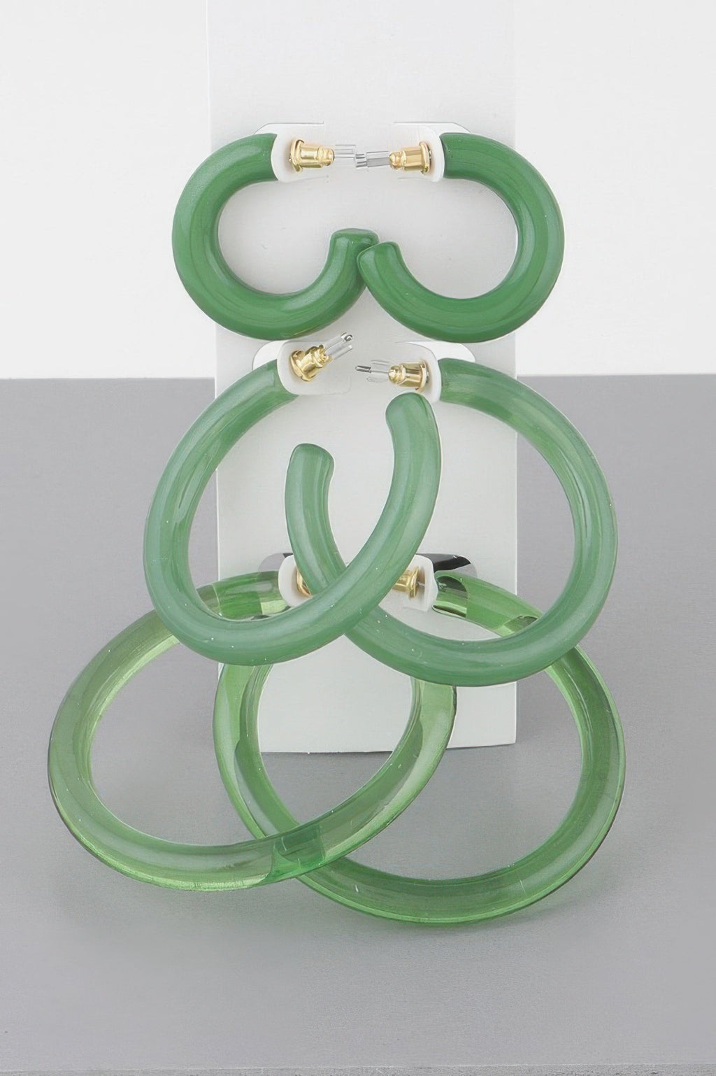 Multi Solid Hoop Earrings Set