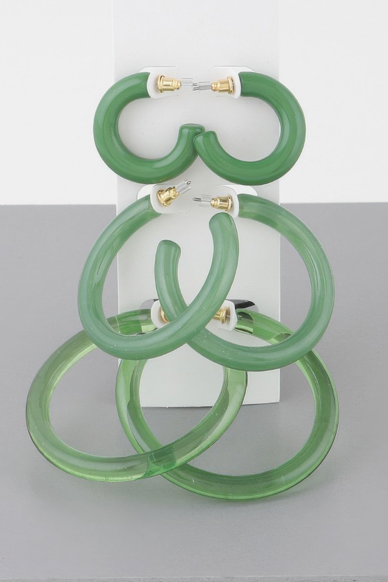 Multi Solid Hoop Earrings Set