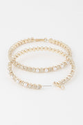 Jewel N Stone Hoop Earrings