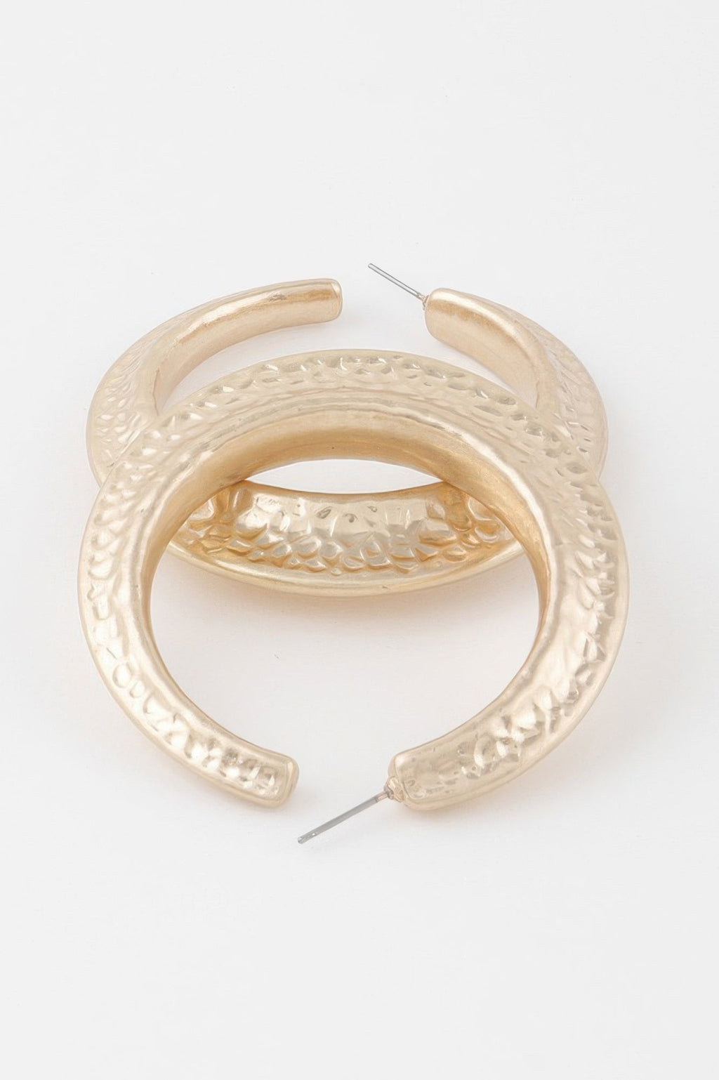 Scaled Indent Hoop Earrings