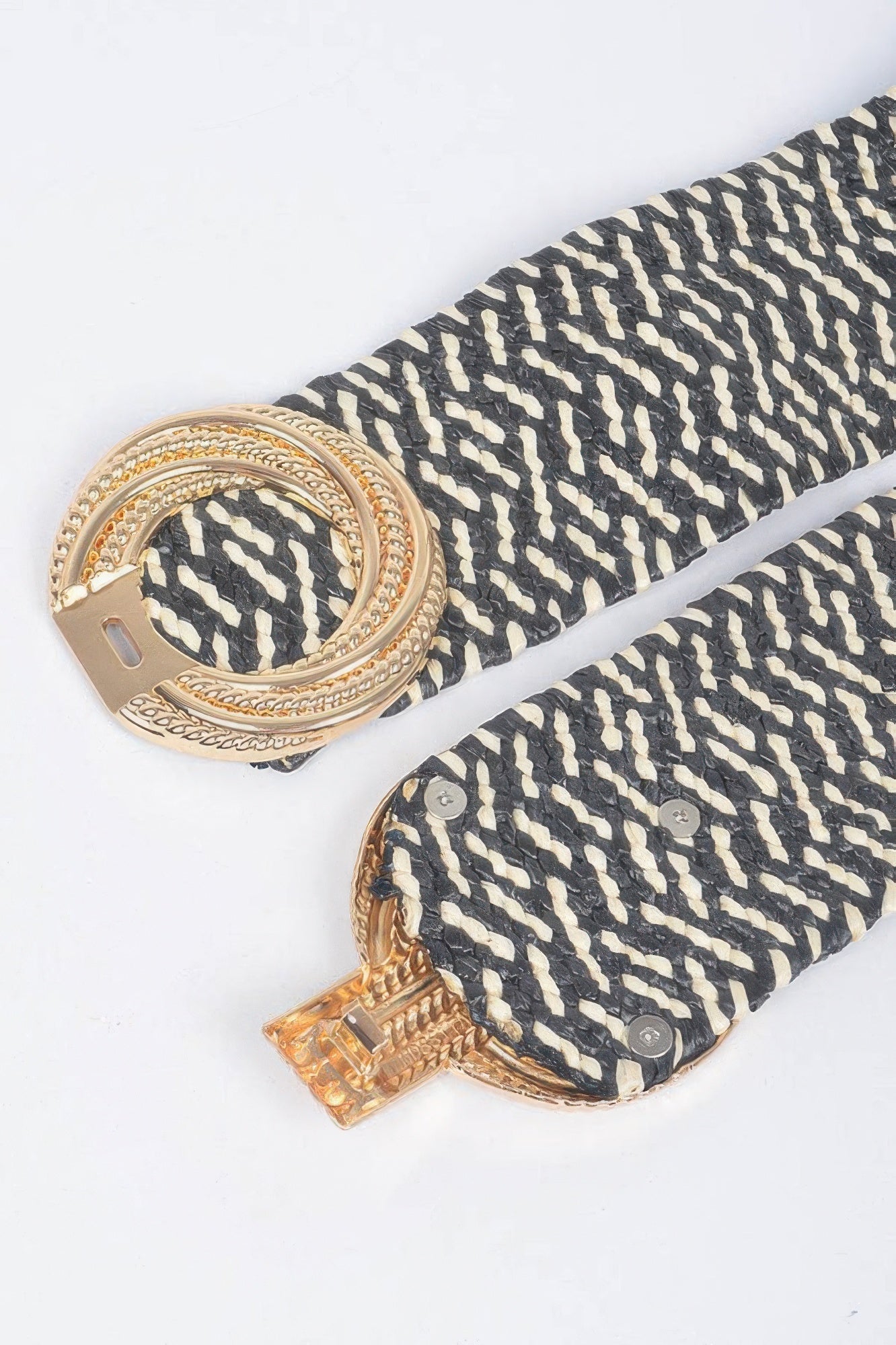 Metal Buckle Stretch Waist Belt
