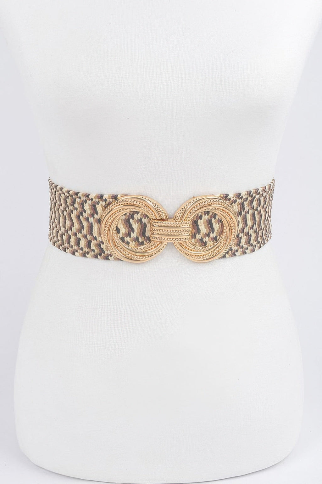 Metal Buckle Stretch Waist Belt