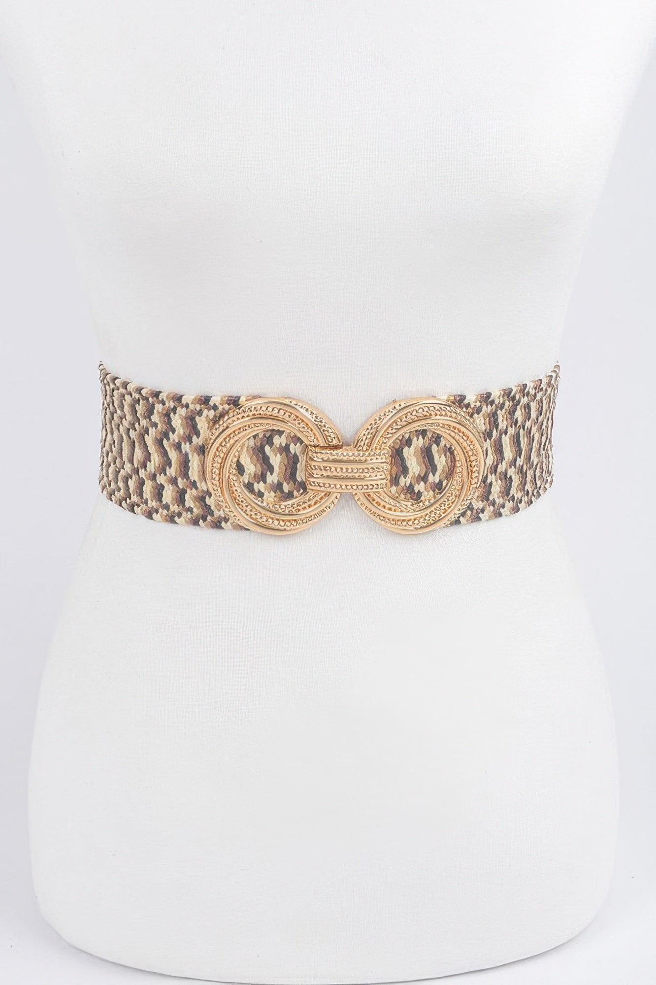 Metal Buckle Stretch Waist Belt