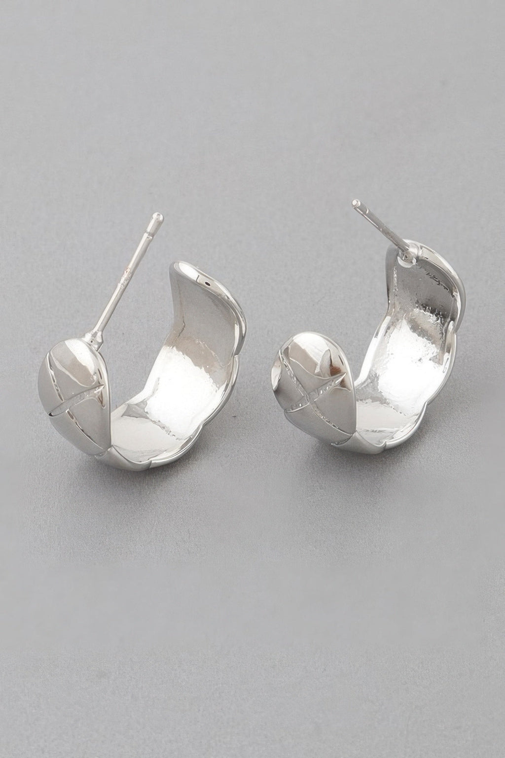 Diamond Cut Hoop Earrings