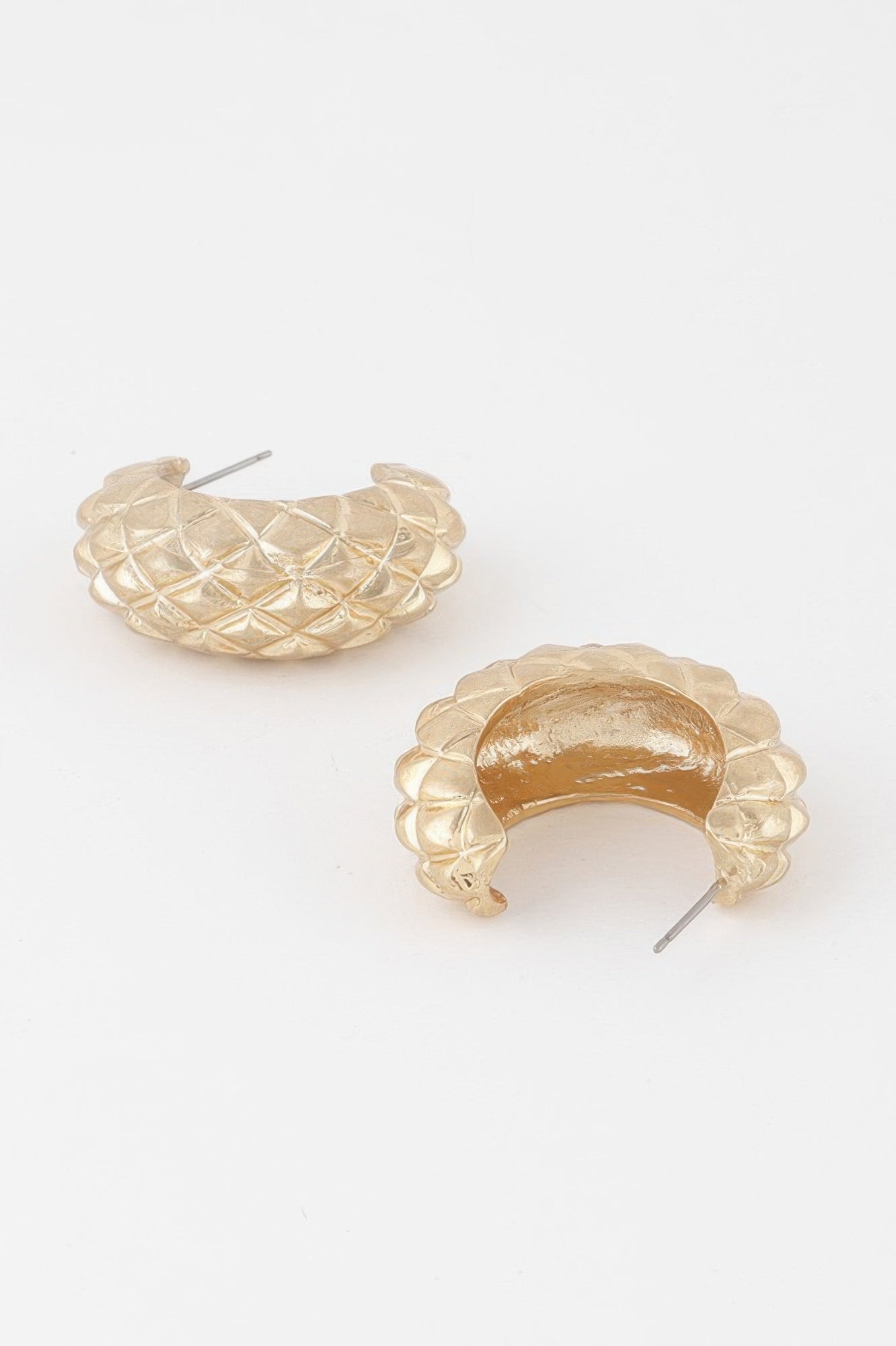 Quilted Hoop Earrings