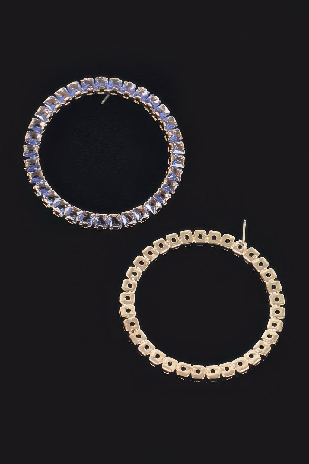 Rhinestone Round Earring