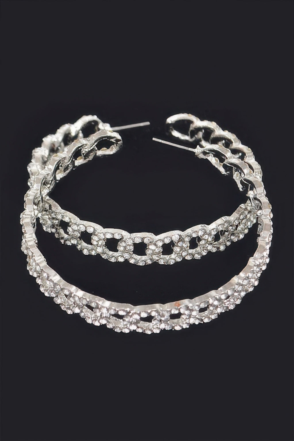 Rhinestone Hoop Earring