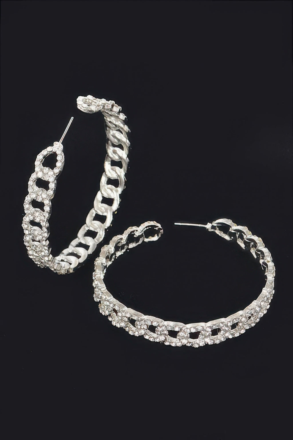 Rhinestone Hoop Earring