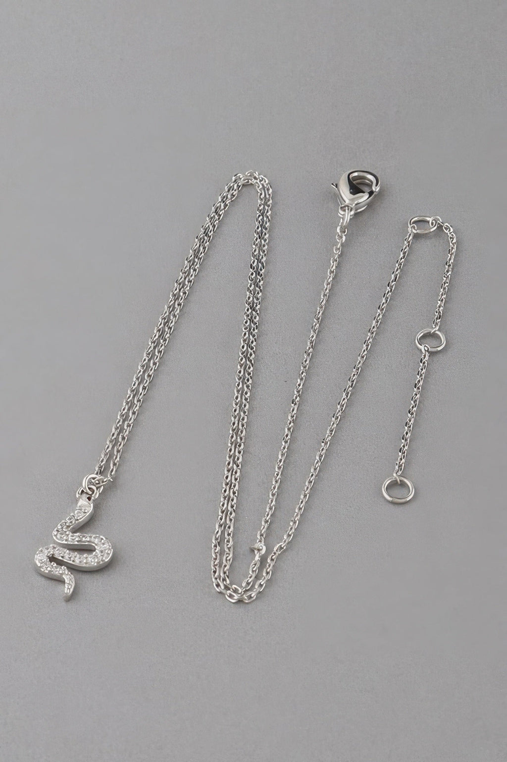 Rhinestone Snake Pendant Necklace